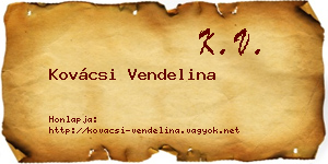 Kovácsi Vendelina névjegykártya