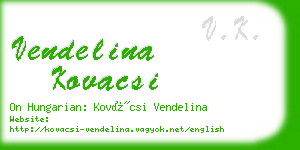 vendelina kovacsi business card